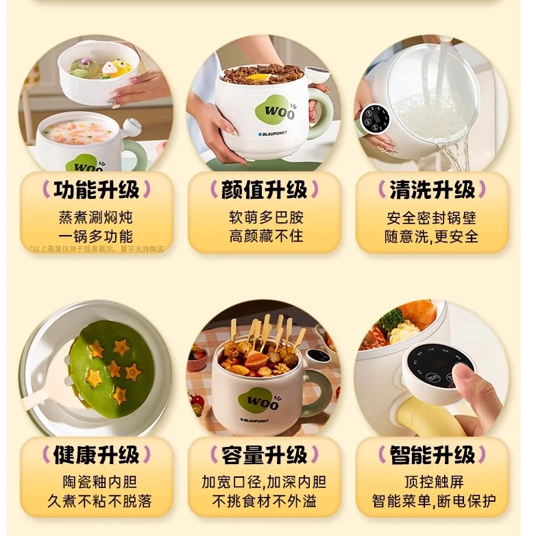 蓝宝小煮锅宿舍学生煮面电煮锅小型多功能家用电热锅DZ06