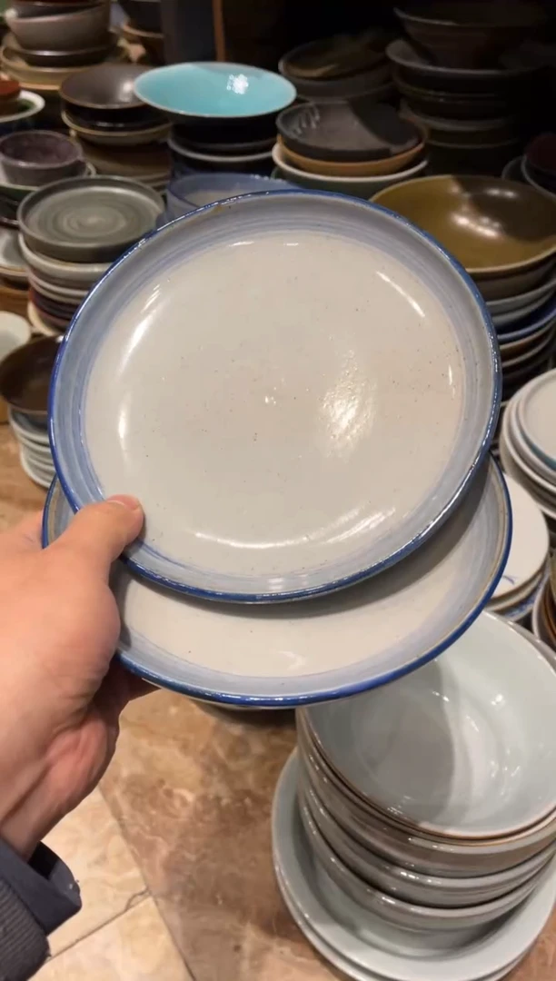 【闪购商品】瓷片417 青云立口盘2个