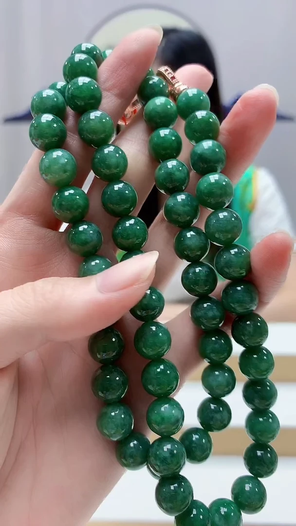 未镶嵌定制翡翠4852zm-毛货珠链57