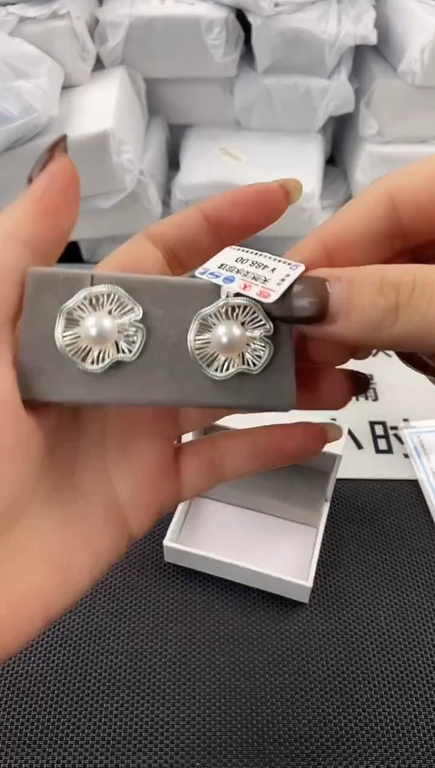 未镶嵌耳饰淡水珍珠ed1056