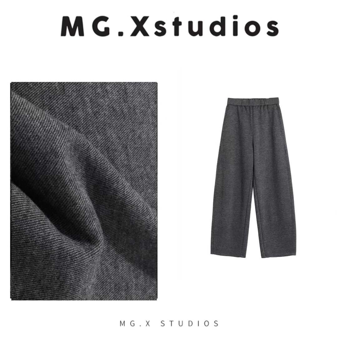 【冬声】阔腿松紧百搭显瘦松紧腰香蕉裤休闲裤-YGAW265