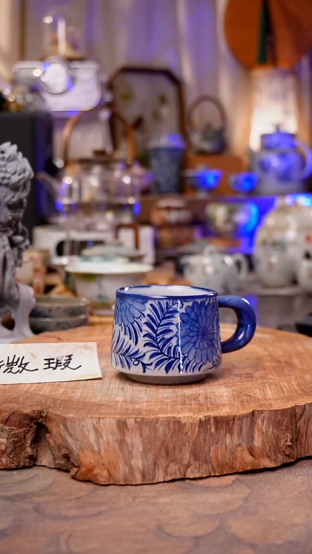杯子团花手工手绘手工手绘