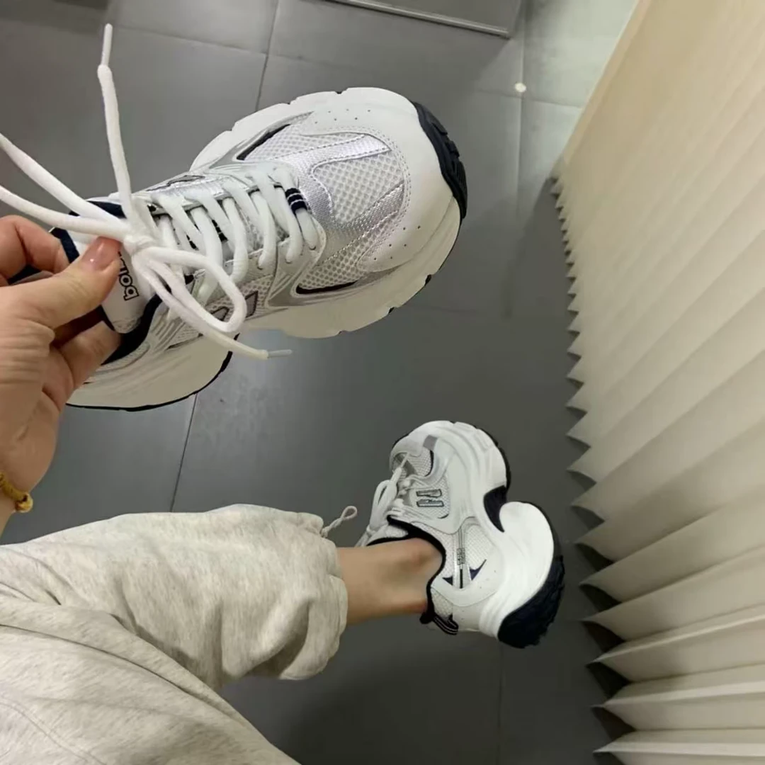 【LL】南加州~N字增高老爹鞋女2025新款百搭网面透气休闲运动鞋