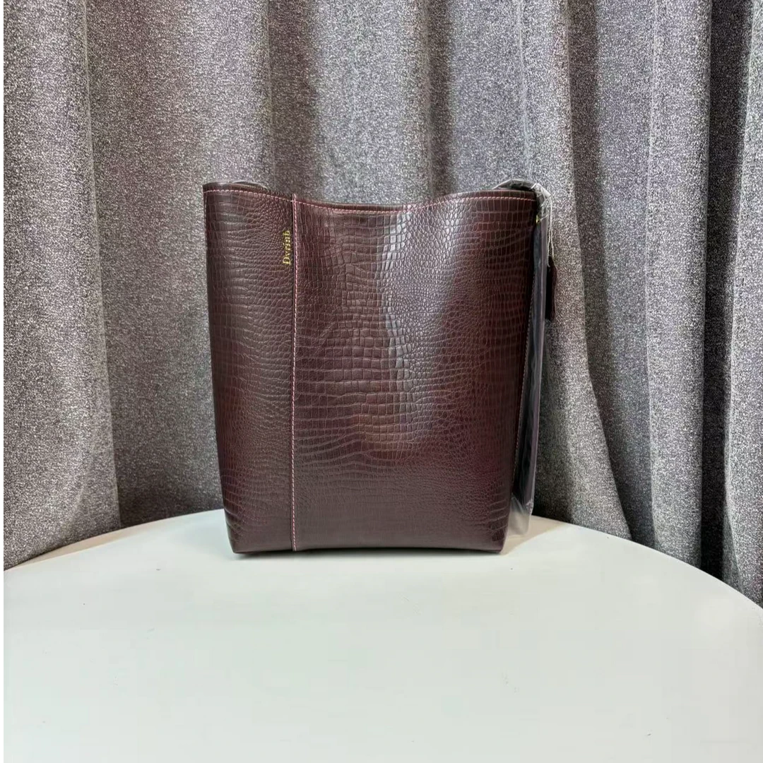 【表弟严选】6099-暗红色   单肩水桶包