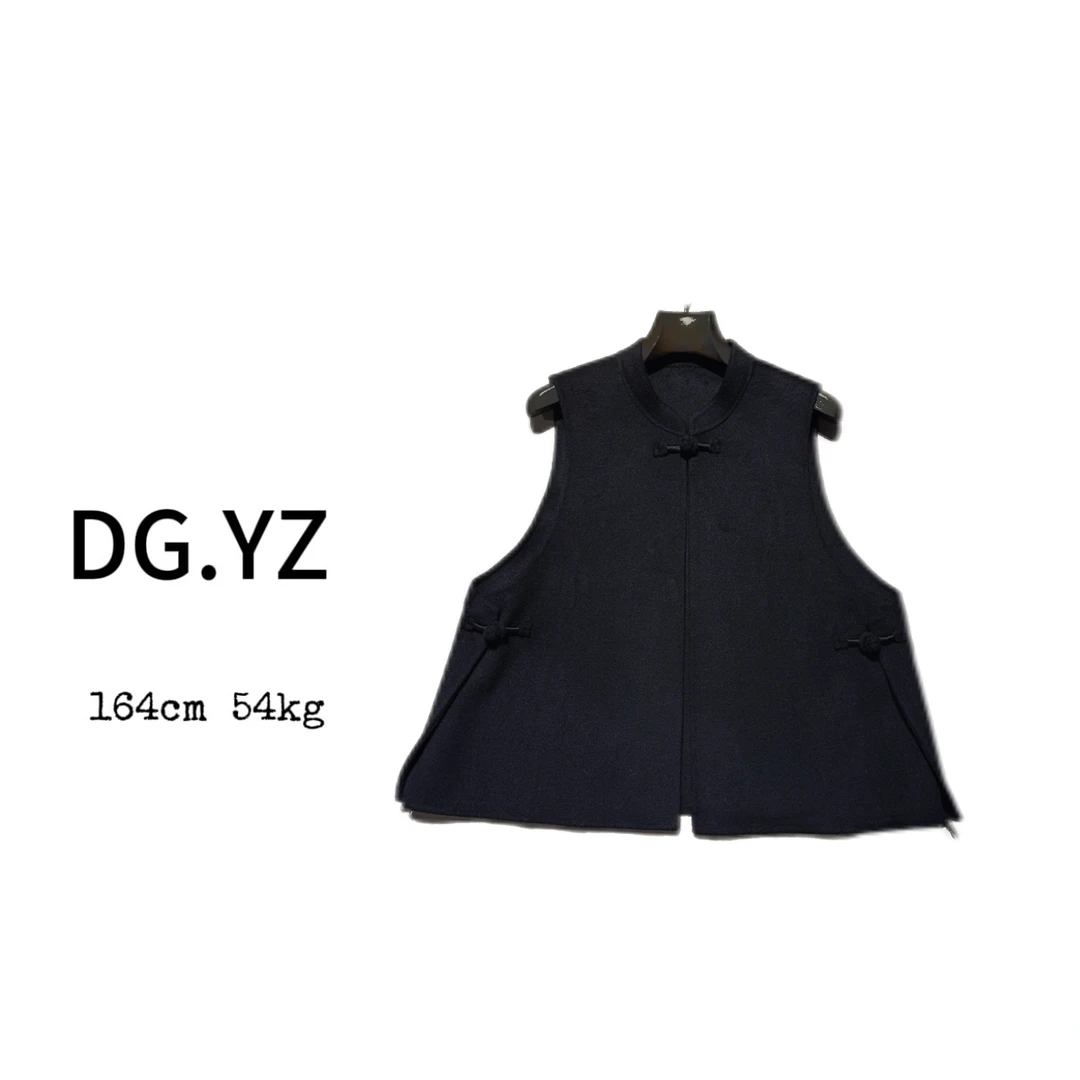 【樱子家】3212F立领百搭新中式减龄羊毛马甲背心