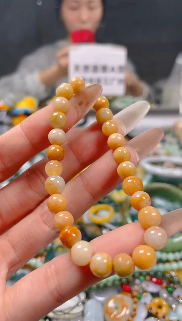 【闪购商品】翡翠颈饰未镶嵌7-8MM/J/翡翠A货一图一物