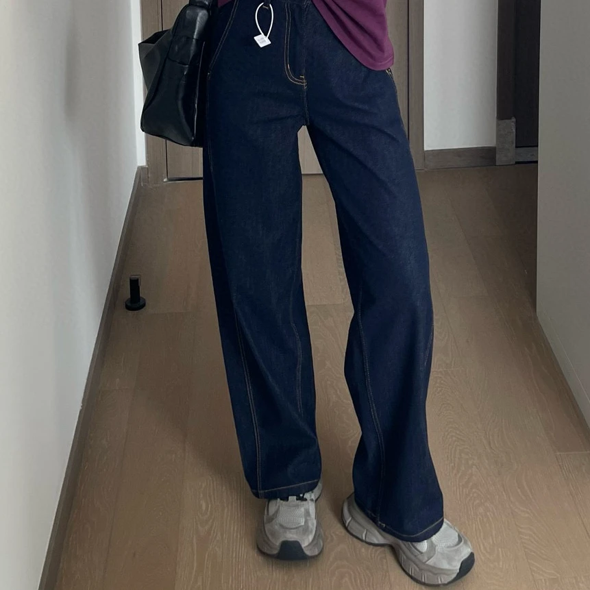 【主播推荐】女士拼缝修饰腿型香蕉裤2230