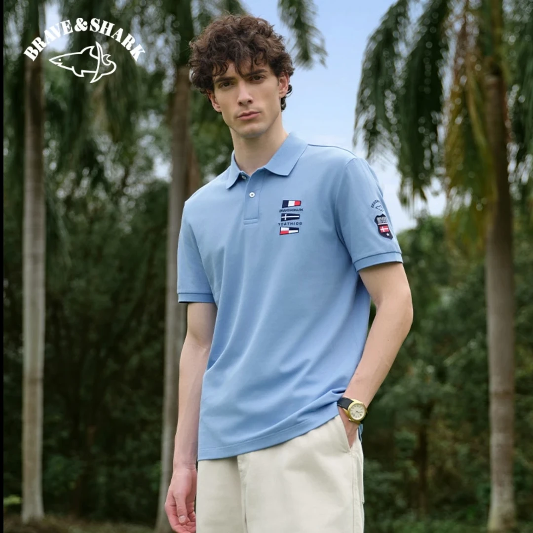 BRAVE&SHARK/勇士鲨鱼夏季短袖T男士恤休闲户外商务款polo衫916