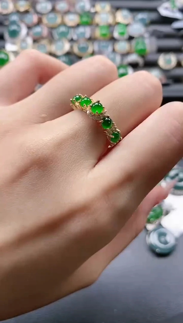 【闪购商品】翡翠戒指银S925镶嵌51151-20