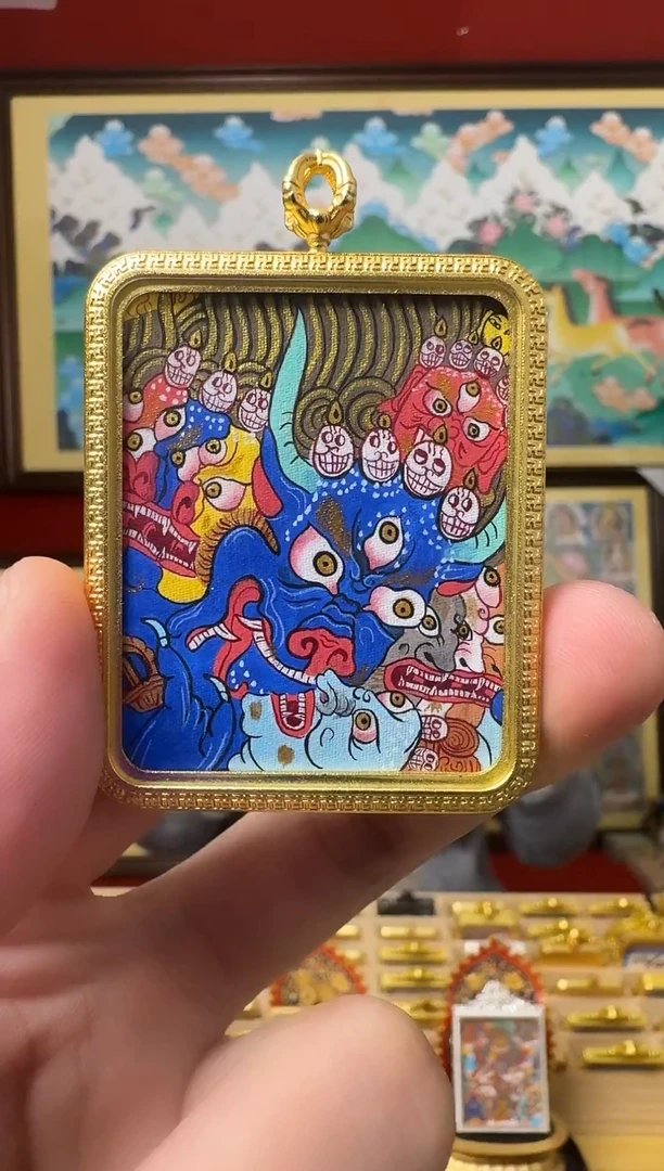 吊坠大黑老师-热贡纯手绘-刀刀