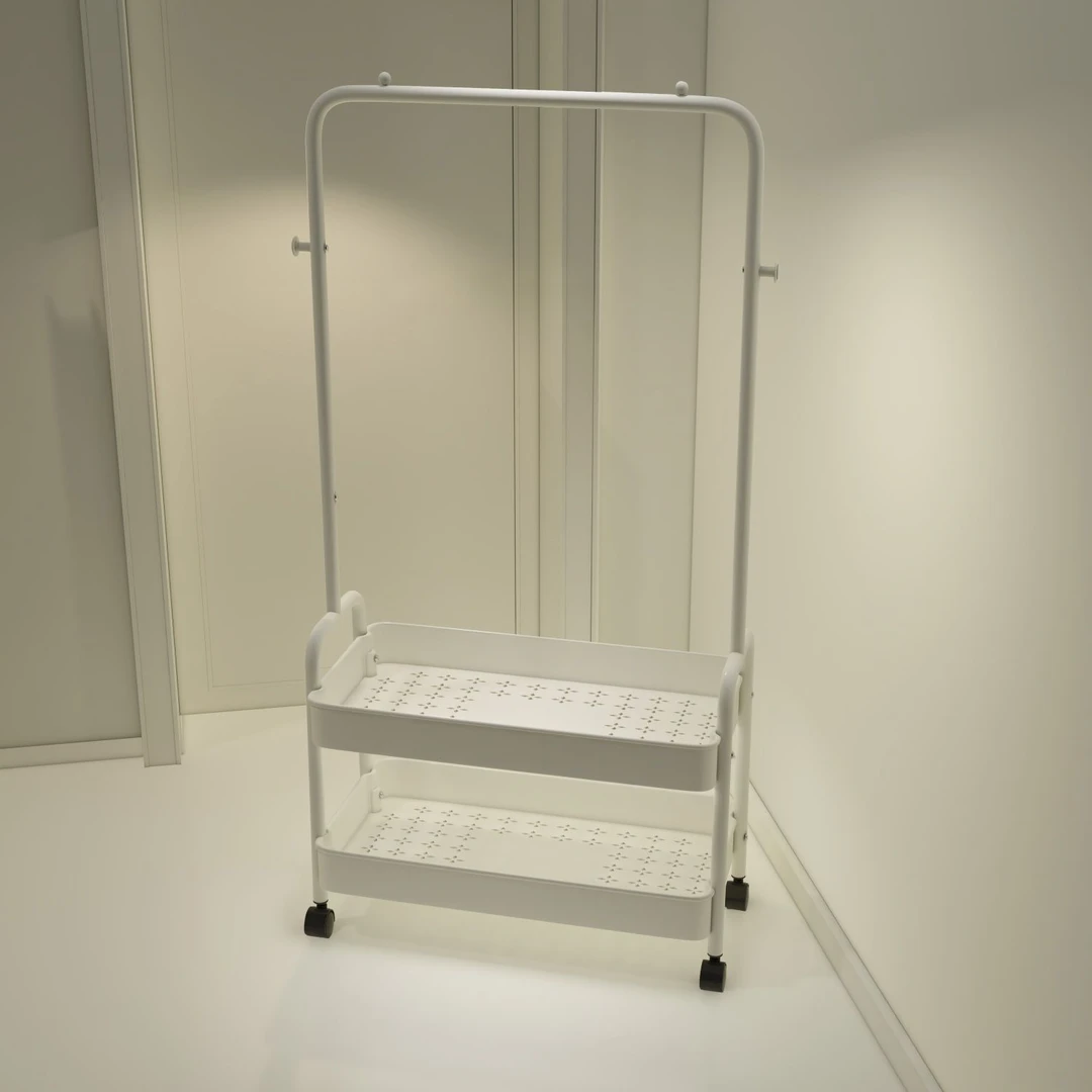 衣帽架落地式家用多层简约双层大容量宿舍门口挂包架子简约可移动