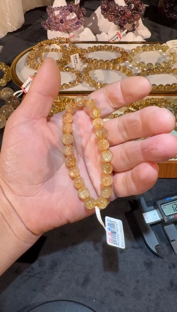 未镶嵌手串发晶SJ-635金发晶