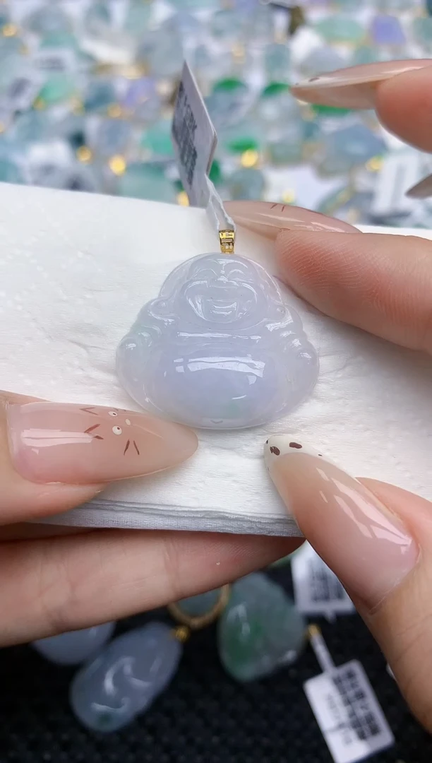 翡翠18K金镶嵌颈饰53   天然翡翠A货