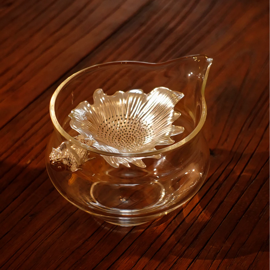 过滤茶漏锦鲤金鱼磁吸一体式滤网简约茶桌功夫茶具配件高端滤茶器