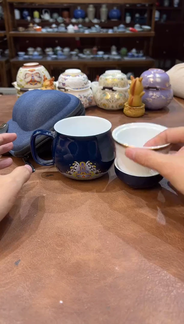 真的很便宜超好看会开片的旅行茶具
