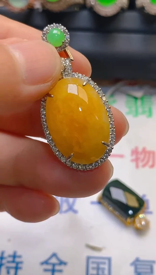 【闪购商品】翡翠耳饰银S925镶嵌天然A货翡翠1