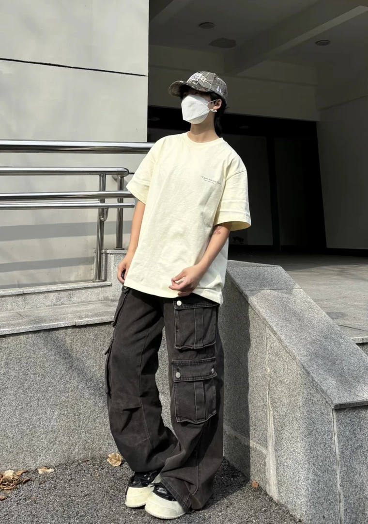 （瑕疵）销量10万！国潮标语短袖男女