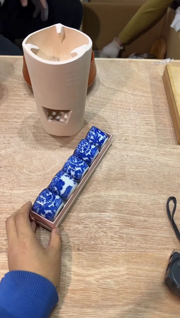 662 老青花五客一口杯