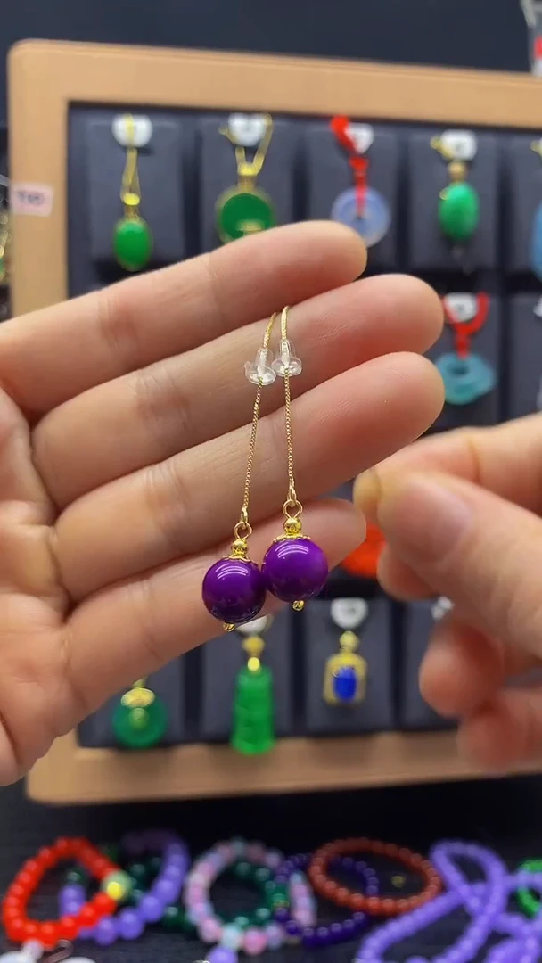 【闪购商品】苏纪石（舒俱来）耳坠未镶嵌耳饰