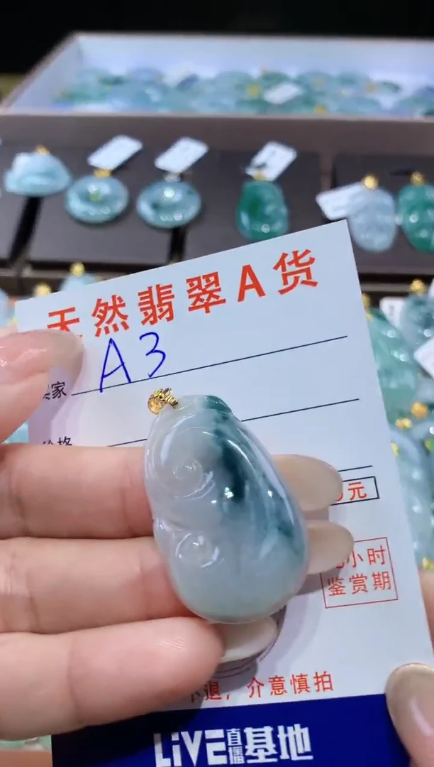 颈饰未镶嵌翡翠天然翡翠A货挂件