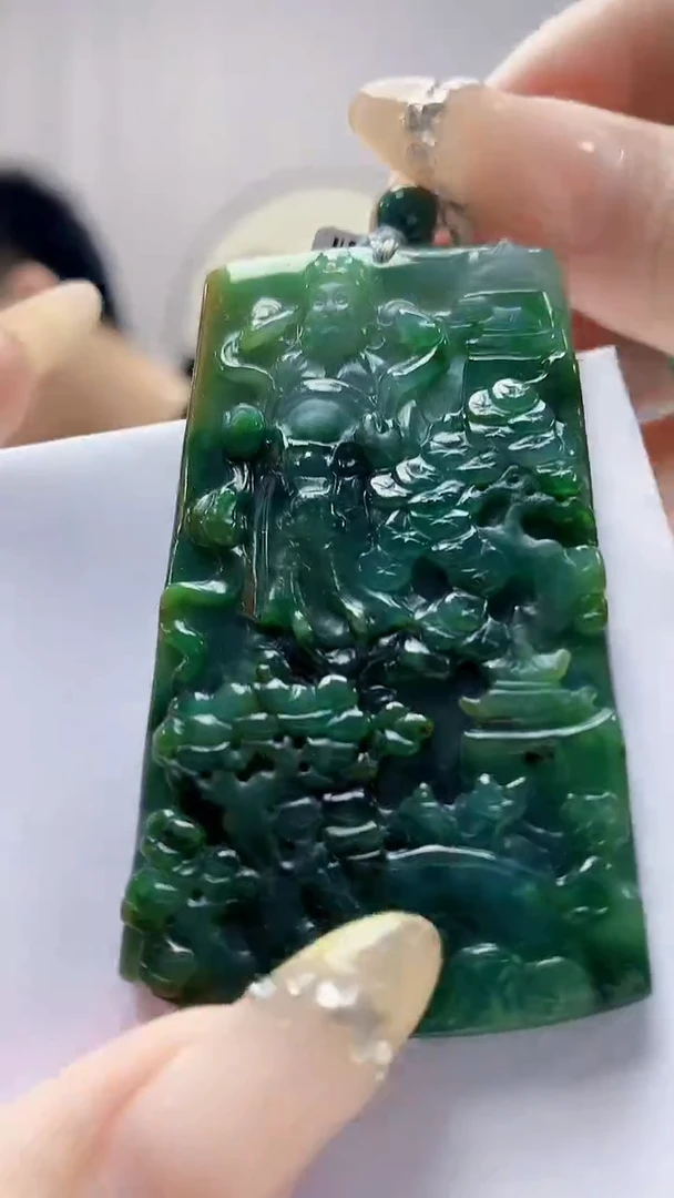 未镶嵌定制翡翠4868DD-毛货挂件42