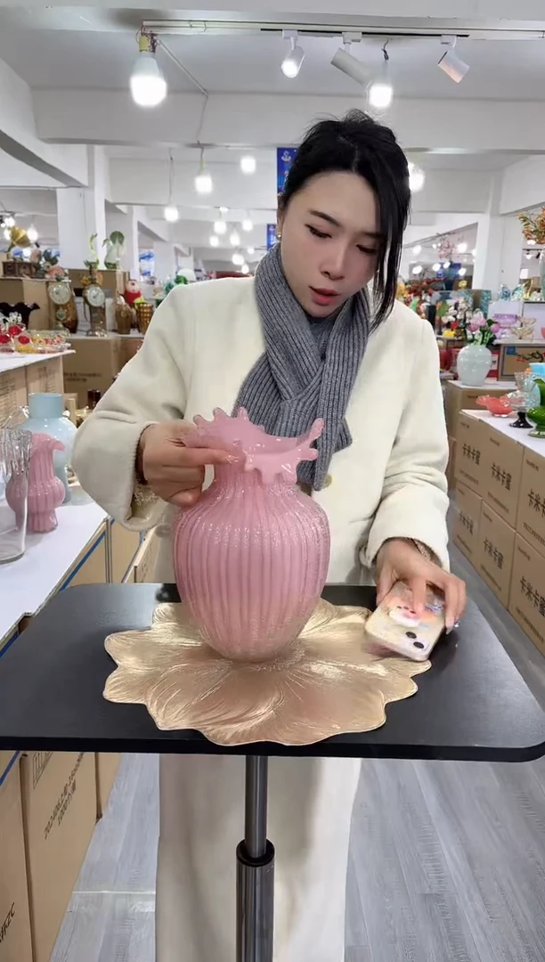 【闪购商品】琉璃瑞鸿花器-z-45早