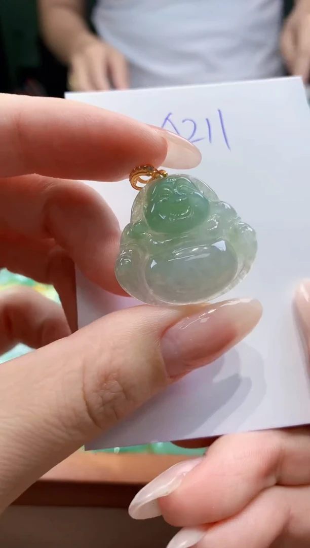 翡翠未镶嵌颈饰天然A货翡翠挂件