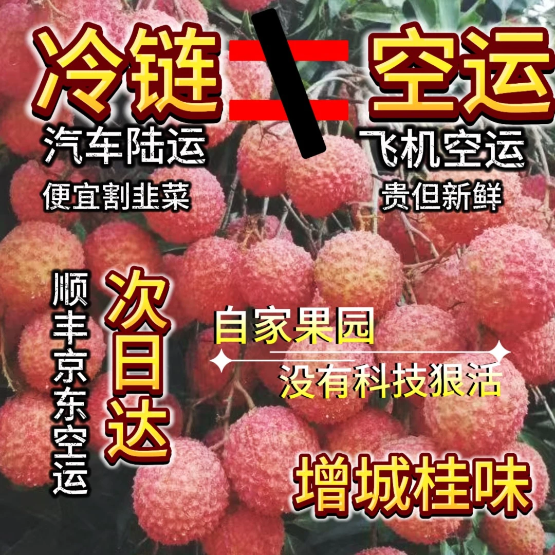 桂味荔枝广州增城荔枝桂味荔枝新鲜当季水果京东空运包邮