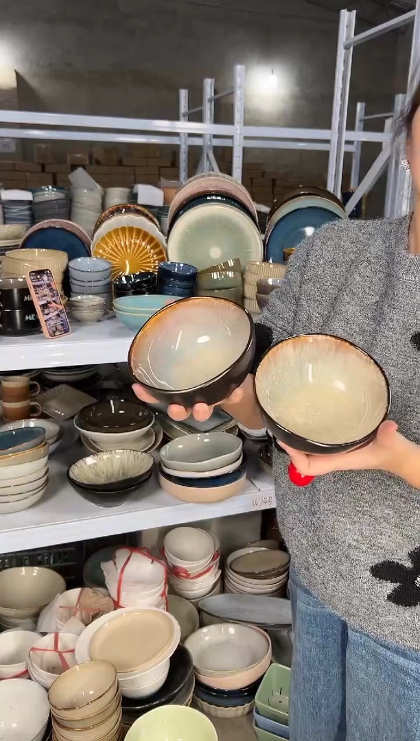 陶瓷外贸尾货瑕疵满20包邮X2米饭碗新品