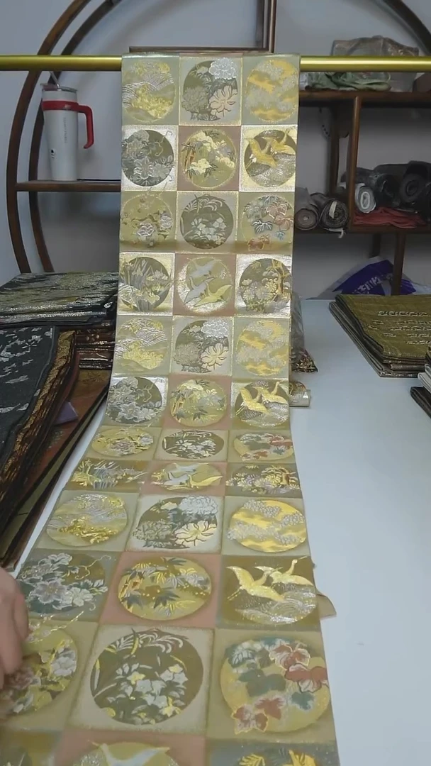 织绣14西阵织六通团花