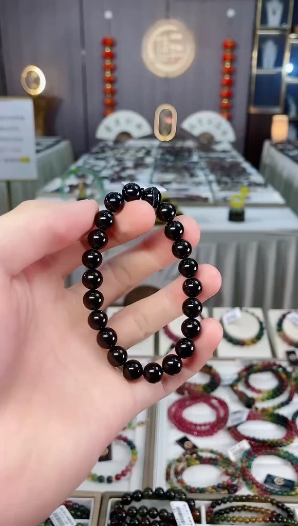 未镶嵌老矿碧玺单圈手串8mm+碧玺xion多样性发货一条