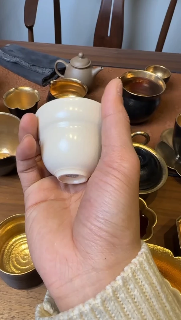 霖松堂 草木灰釉 福禄杯