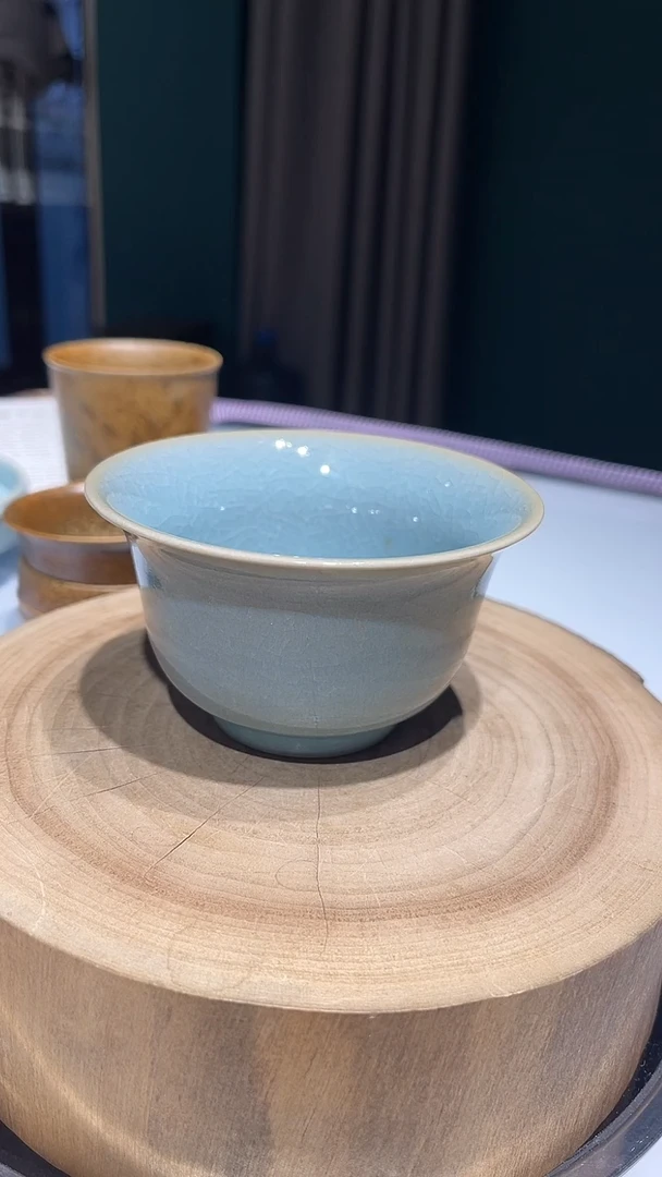 摆件陶原生态原矿天蓝压手