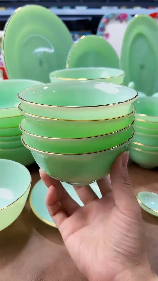 玉瓷4.5英寸饭碗4个景德镇餐具