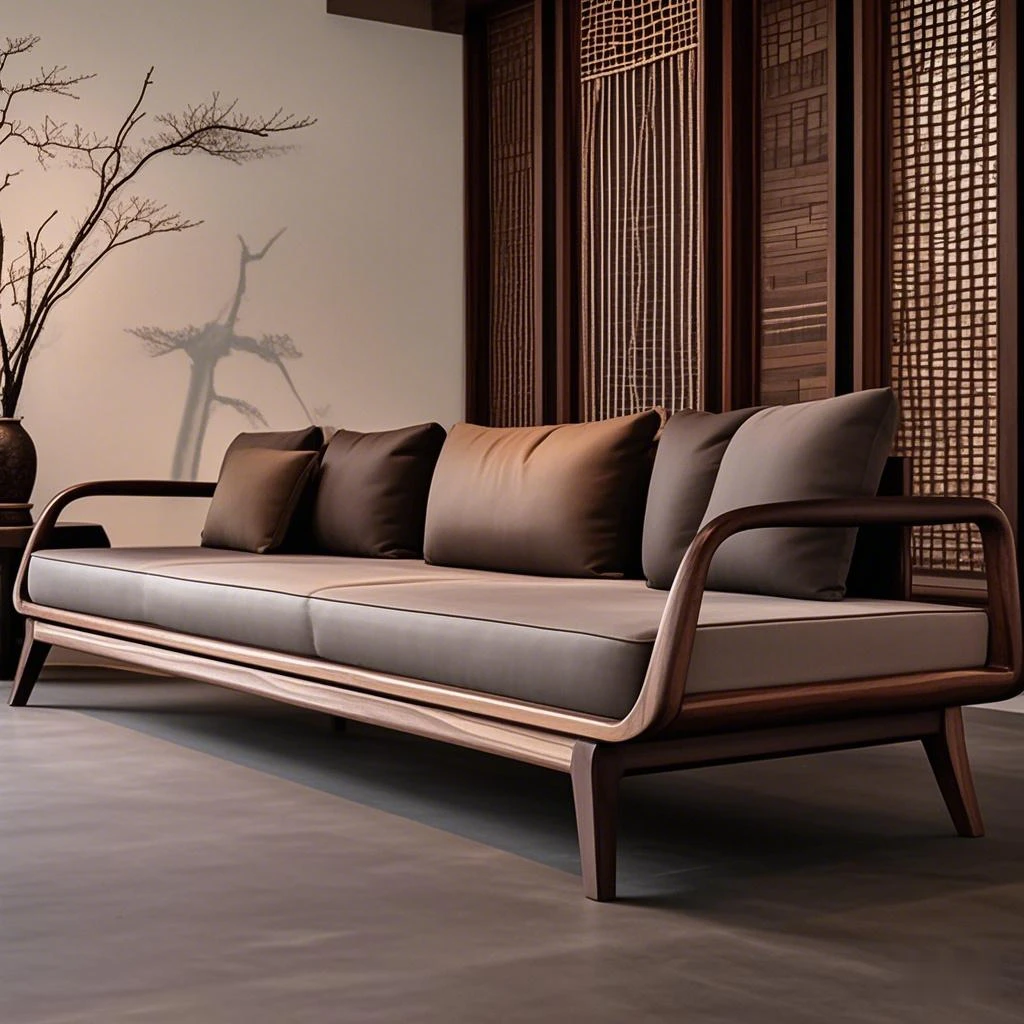 新中式北美黑胡桃木实木沙发2025新款大小户型客厅直排实木家具