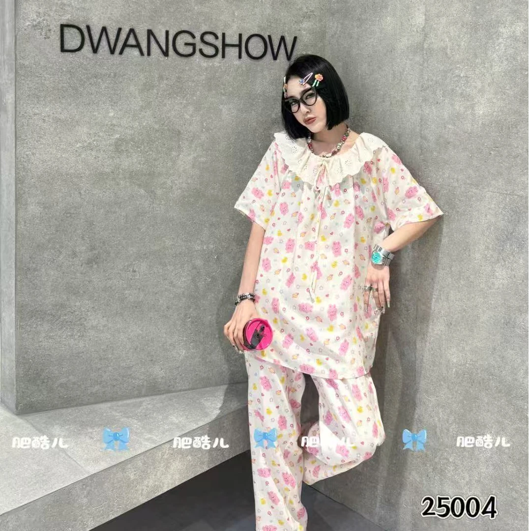 2025春夏新款成人款蕾丝花边家居服套装