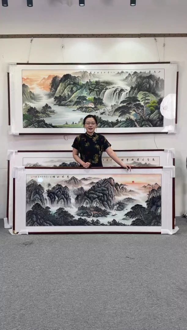 国画惠风和畅208*86手绘国画