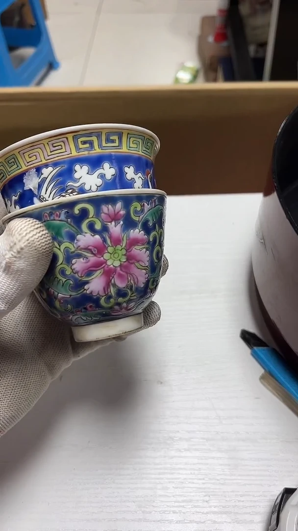 瓷片工艺品杂项勇**心3046