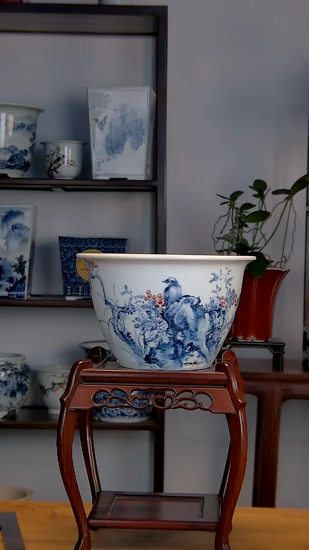 景德镇陶瓷手工花盆