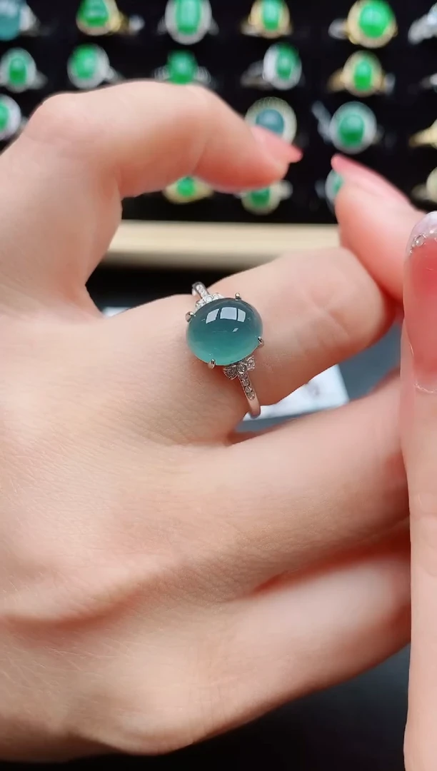 【闪购商品】翡翠戒指银S925镶嵌5080580