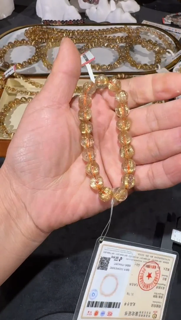 未镶嵌手串发晶SJ-622金发晶