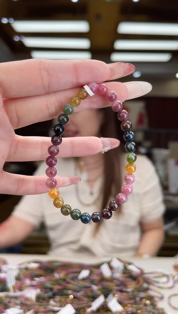 /未镶嵌碧玺6mm+单圈多样性发货