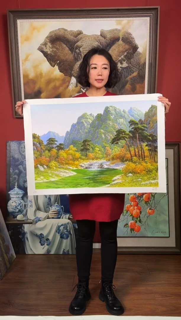 油画【41号】约50*70cm丨朝鲜原创纯手绘孤品油画丨顺丰包邮