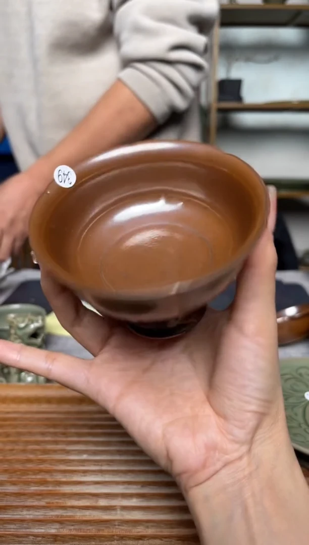 【闪购商品】其他349紫金釉高足杯 微瑕