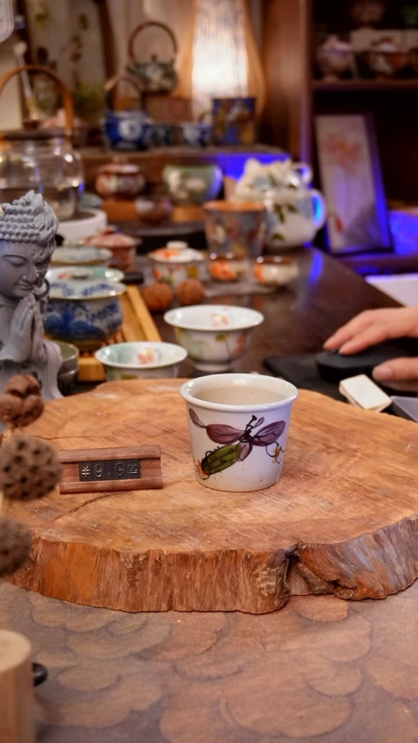 杯丝瓜景德镇手工手绘