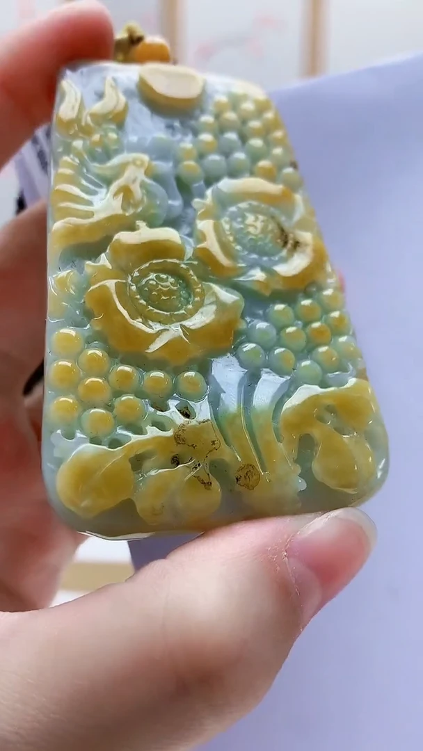 未镶嵌定制翡翠1502lr-毛货挂件22