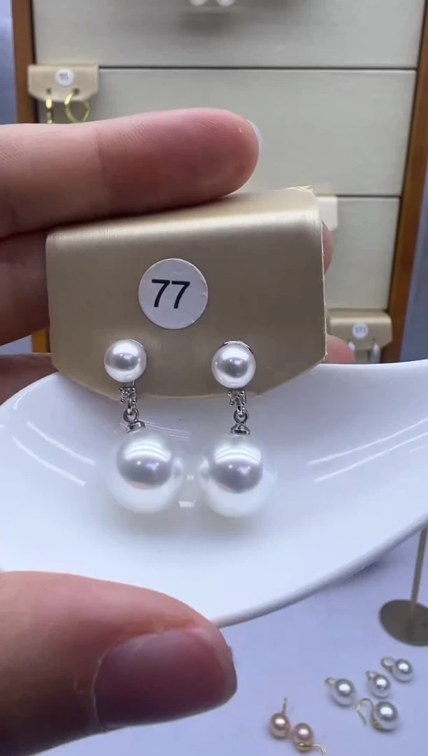 未镶嵌耳饰淡水珍珠77