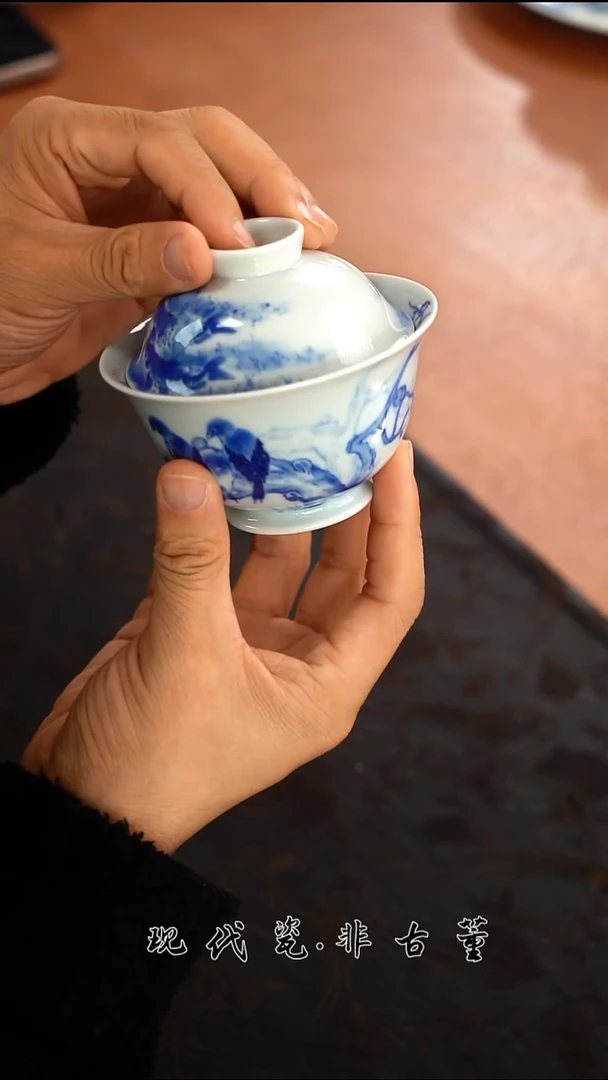 其他陶瓷（售后需完整开箱视频）正春堂双绝盖碗B品