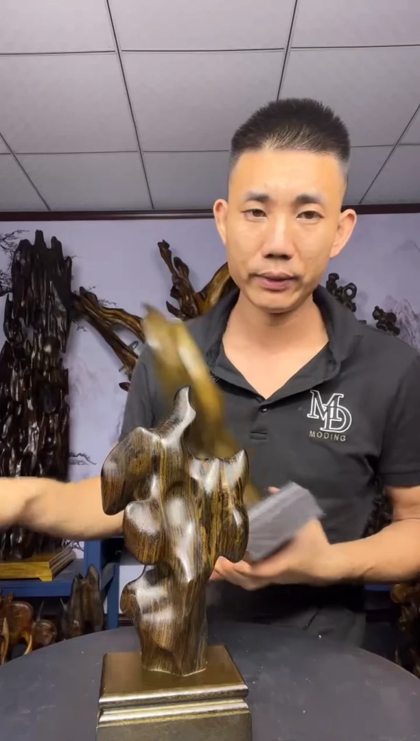 金丝楠木雕款诙*金丝楠木工艺品摆件