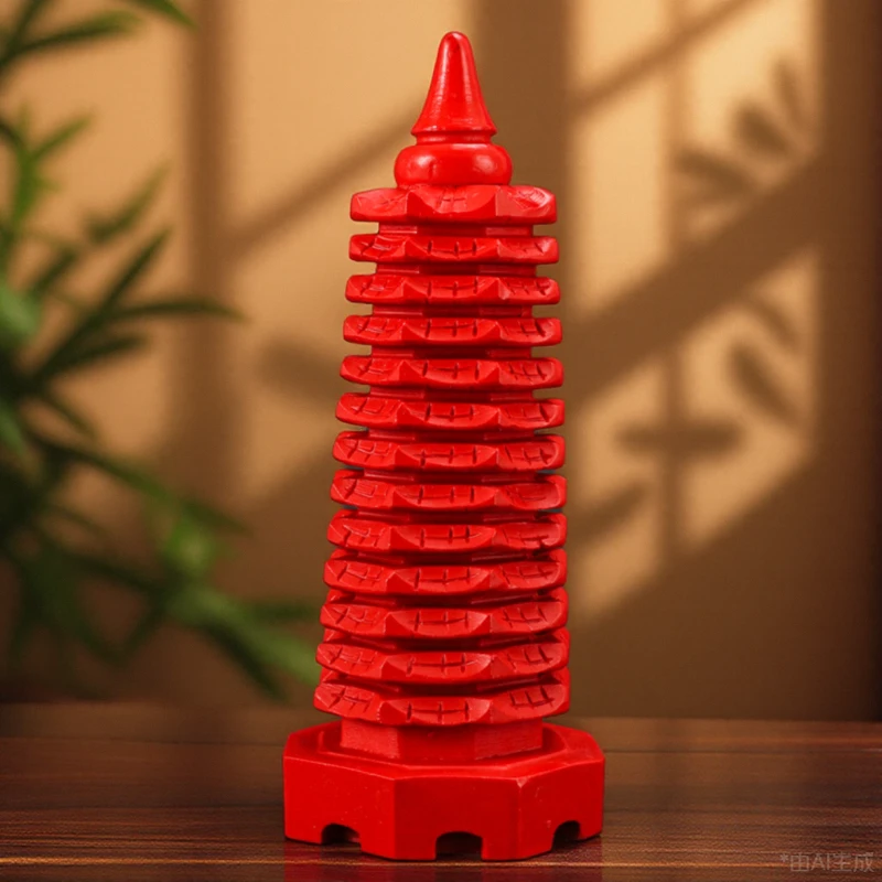 朱砂文昌塔摆件旺学业九层十三男女学生书房办公室桌面装饰